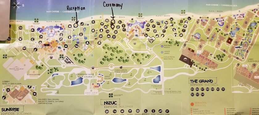 Moon Palace Cancun Resort Map Maps Database Source
