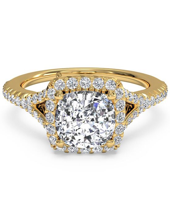 Ritani Bypass Micropavé Diamond Band Engagement Ring - in 14kt White ...