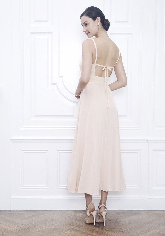 Jane Summers Moreland Backless Midi Length Silk Slip Dress Wedding ...