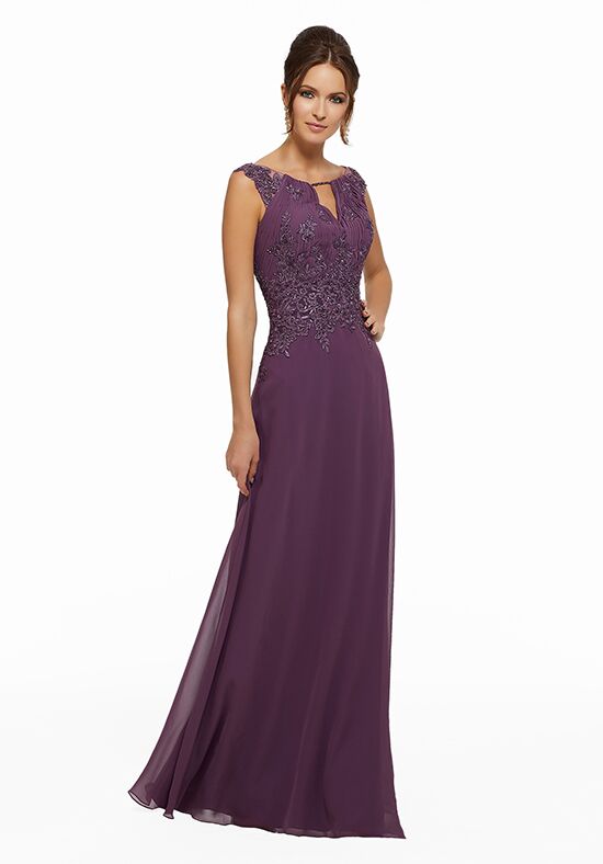 mauve mother of the bride gown