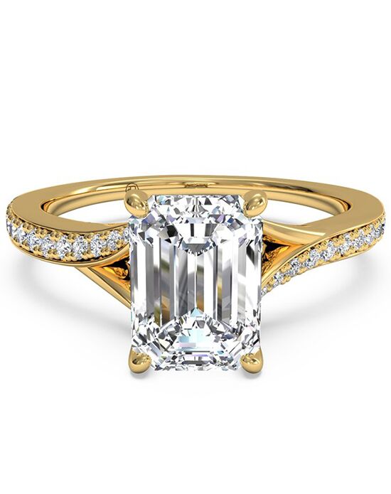 Ritani Double French-Set Diamond 'V' Engagement Ring with Surprise ...