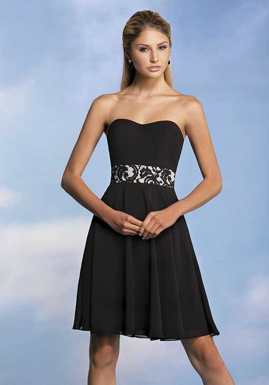 Black Lace Bridesmaid Dress with Slit VMB68