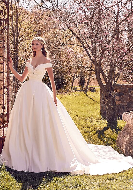 silk wedding gown