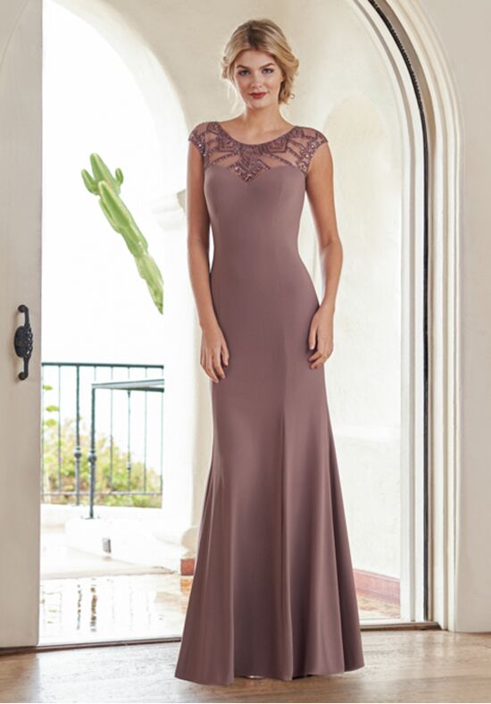 light pink mother of bride dress