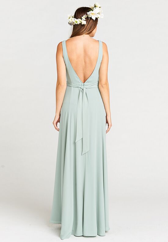 Show Me  Your Mumu Jenn Maxi Dress  Silver Sage  Crisp 