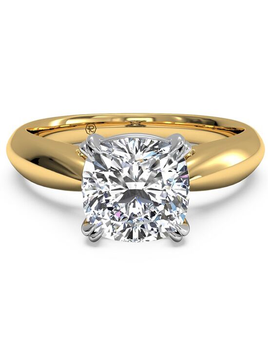 Ritani French-Set Halo Diamond Band Engagement Ring - in 14kt White ...