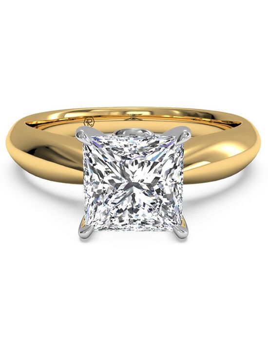 Ritani Solitaire Diamond Cathedral Tapered Engagement Ring - in 14kt ...