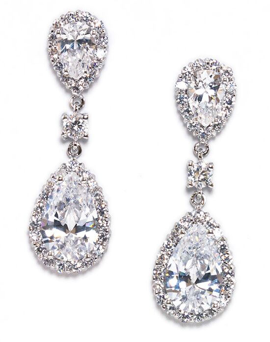 Anna Bellagio GWENYTH CUBIC ZIRCONIA EARRINGS Wedding Jewelry - The Knot