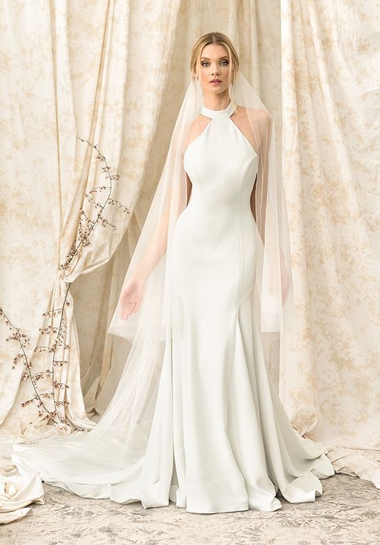 lace halter top wedding dress