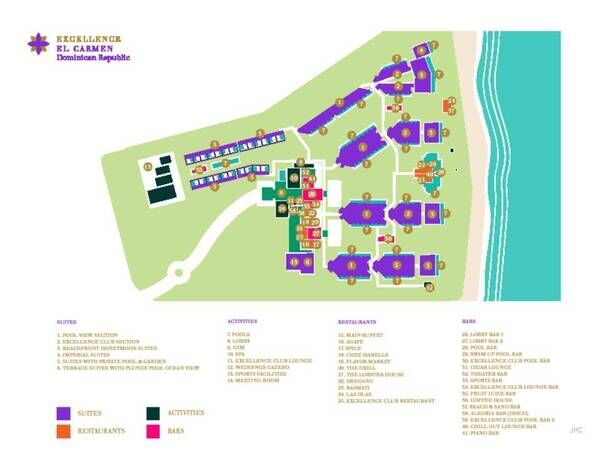 Printable Layout Excellence El Carmen Resort Map