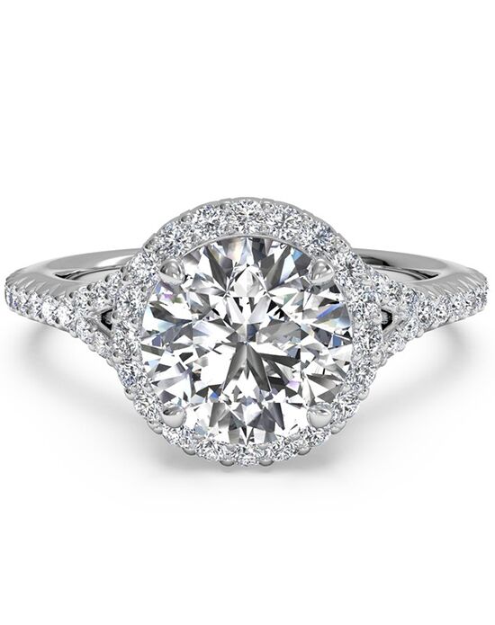 Ritani French-Set Diamond Band Engagement Ring - in 18kt Rose Gold (0. ...