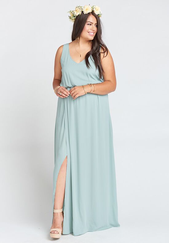 Show Me  Your Mumu Kendall Maxi Dress  Silver Sage  Crisp 