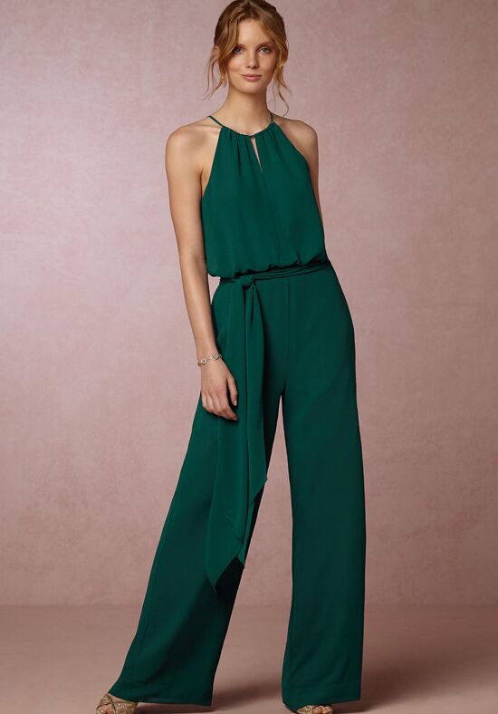 BHLDN Bridesmaids  Jackie Jumpsuit  Emerald Bridesmaid  