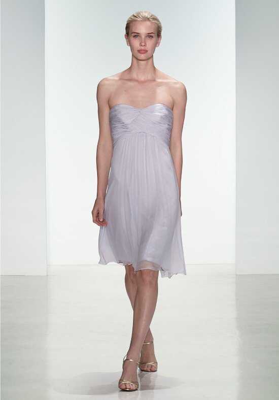 Purple Dots Asymmetrical Tulle Bridesmaid Dress