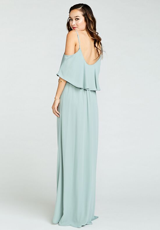 Show Me  Your Mumu Caitlin Ruffle Maxi Dress  Silver Sage  