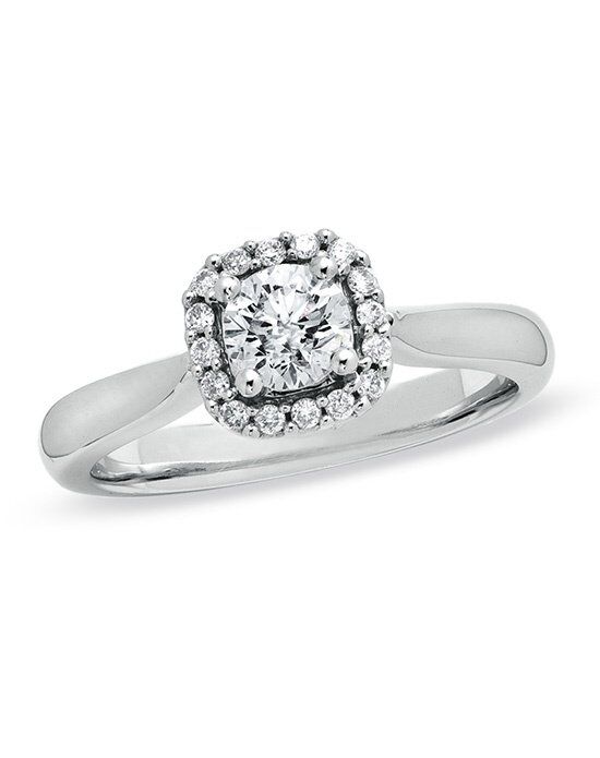  Zales  5 8 CT T W Diamond Engagement  Ring  in 14K White  