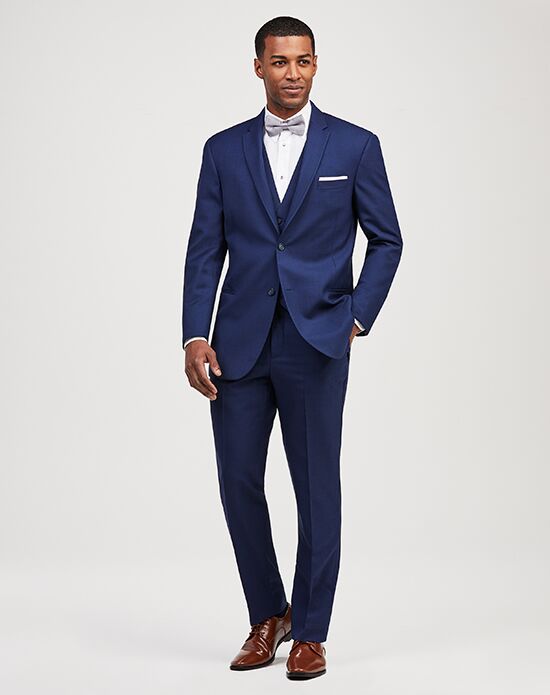 calvin klein dark blue suit