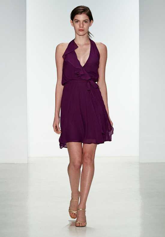 Purple Short Cocktail Prom Formal Bridesmaid Dress HB2032C main image 1